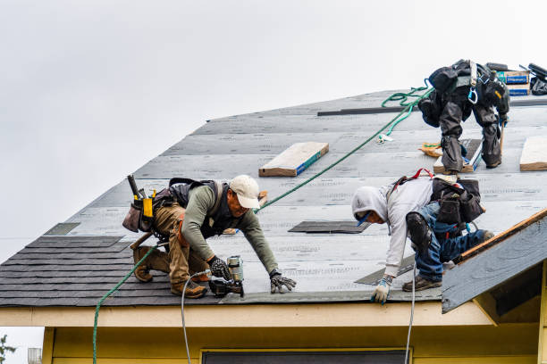 Professional Roofing technician working in Woodstock, IL